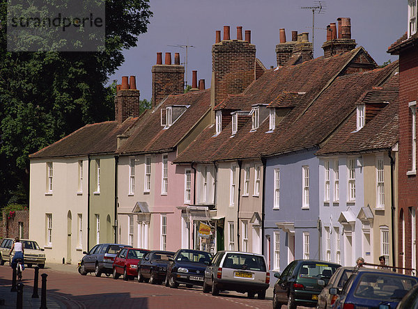 Bemalten Häusern  Chichester  Sussex  England  Vereinigtes Königreich  Europa