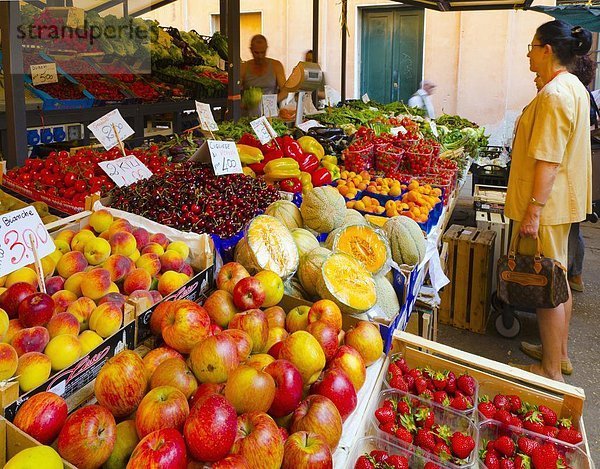 Obst und Gemüse Markt  Rialto  Venedig  Veneto  Italien  Europa