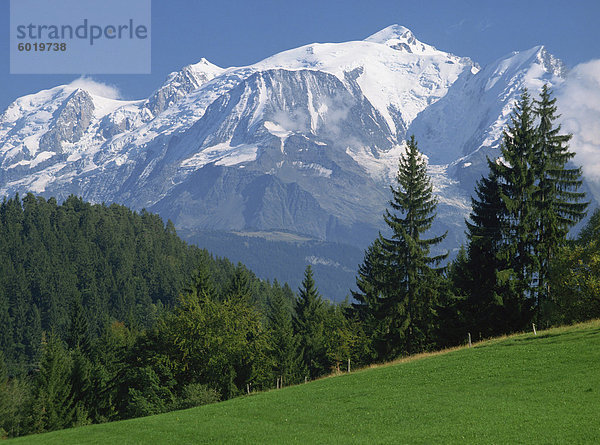 Mont Blanc  Haute Savoie (Savoyen)  Rhone Alpes  Berge der französischen Alpen  Frankreich  Europa