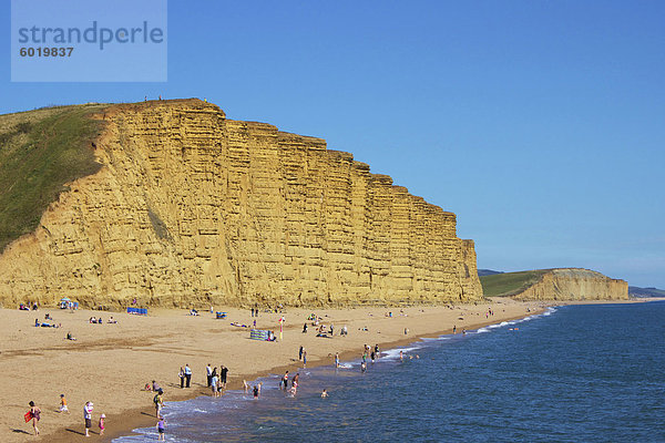 East Cliff  West Bay  Dorset  Jurassic Coast  UNESCO World Heritage Site  England  Vereinigtes Königreich  Europa