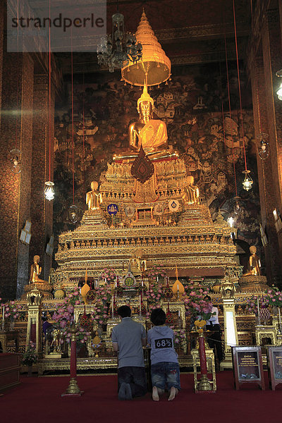 Buddha  Wat Pho (Wat Po) (Wat Phra Chetuphon)  Rattanakosin (Ratanakosin)  Bangkok  Thailand  Südostasien  Asien