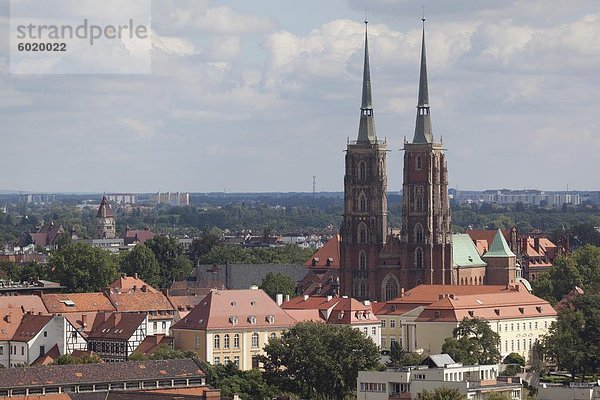 Dom Blick von Marii Magdaleny Kirche  Breslau  Schlesien  Polen  Europa