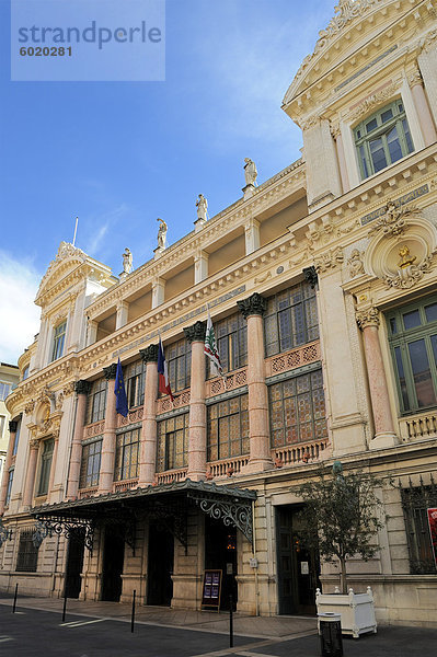 Fassade des Opernhauses  Nizza  Alpes Maritimes  Provence  Cote d ' Azur  Côte d ' Azur  Frankreich  Europa