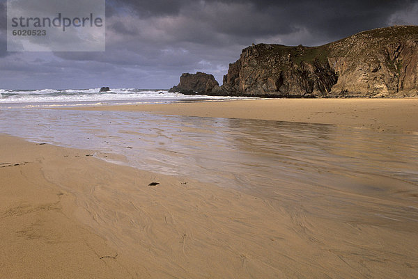 Mangersta Sands (BRR Mangurstadh)  schönstem Strand in Lewis und Küstenlandschaft  Isle of Lewis  Äußere Hebriden  Schottland  Vereinigtes Königreich  Europa