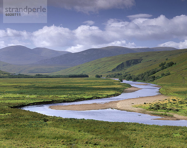 Strath More-Tal  nahe Loch Hope  Sutherland  Hochlandregion  Schottland  Vereinigtes Königreich  Europa