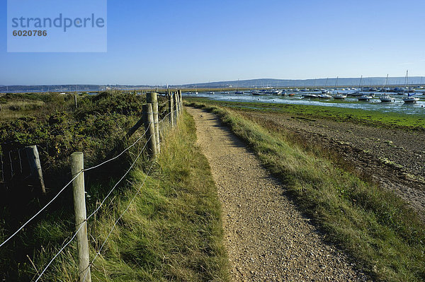 Salzmarschen und Hampshire Küste  Hurst spucken  Keyhaven  Hampshire  England  Vereinigtes Königreich  Europa