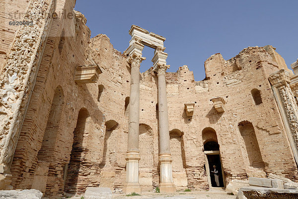 Severan Basilika  Leptis Magna  UNESCO World Heritage Site  Libyen  Nordafrika  Afrika