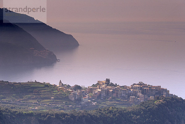 Dorf Corniglia  cinqueterre  UNESCO World Heritage Site  Ligurien  Italien  Europa