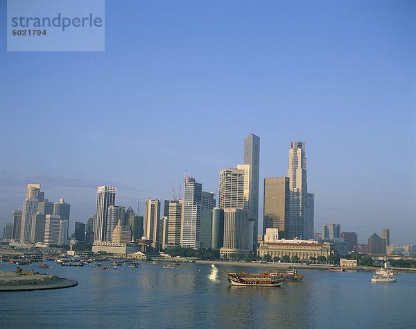 Skyline der Stadt  Singapur  Südostasien  Asien