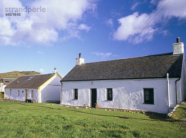 Europa Industrie Großbritannien weiß 2 Landhaus Dach Größe Argyll and Bute Schottland Schieferplatte