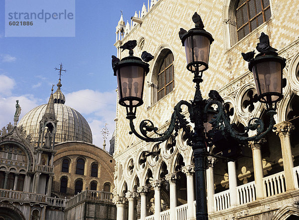 St. Marks und der Doge Palast  Venedig  Veneto  Italien  Europa