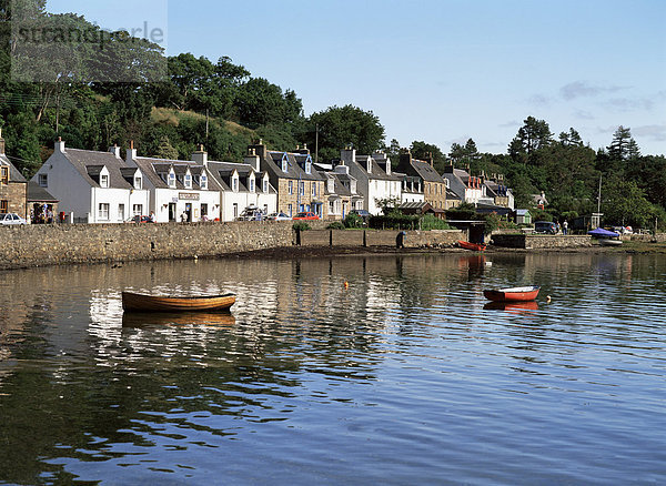 Plockton Hafen  Hochlandregion  Schottland  Vereinigtes Königreich  Europa