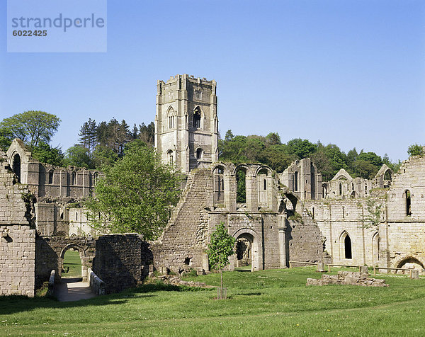 Brunnen-Abtei  UNESCO Weltkulturerbe  Yorkshire  England  Vereinigtes Königreich  Europa