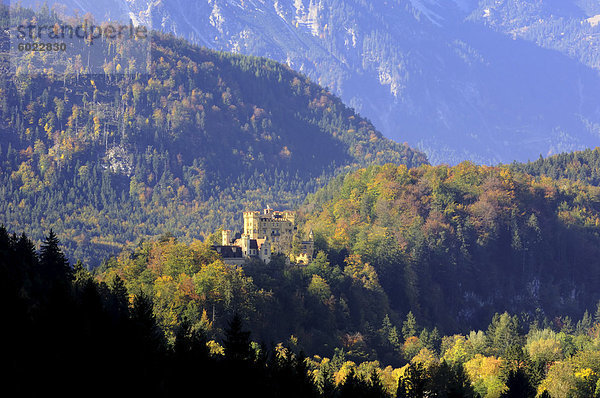 Schloss Hohenschwangau  Schloss bei Fussen  Bayern (Bayern)  Deutschland  Europa