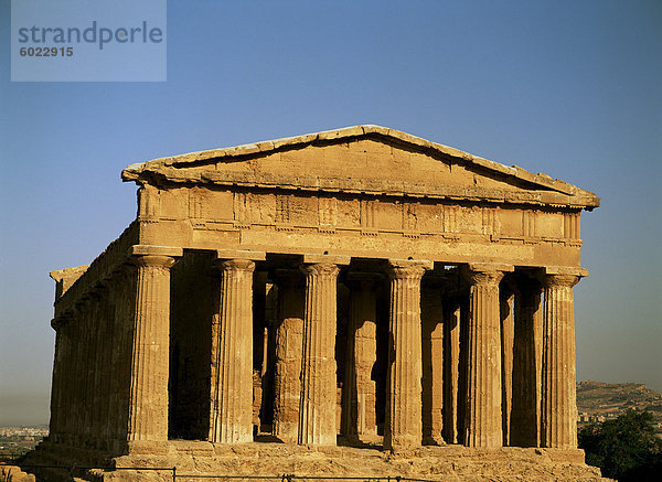 Tempel von Concord  Tal der Tempel  Agrigento  Sizilien  Italien  Europa