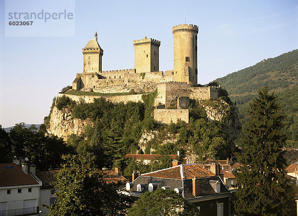 Schloss  Foix  Ariege  Midi-Pyrenees  Frankreich  Europa