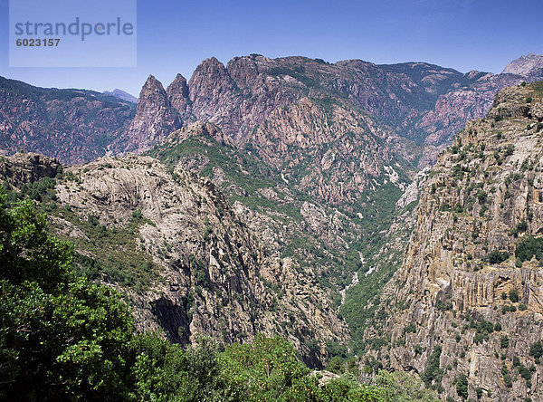 Berge in der Nähe von Porto  West Coast Area  Korsika  Frankreich  Europa