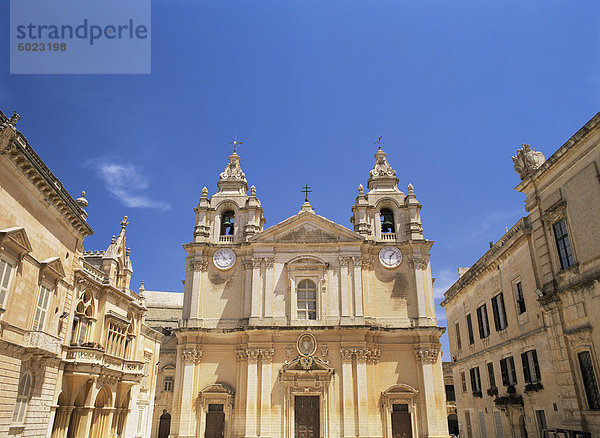 St. Pauls Cathedral  Mdina  Malta  Europa