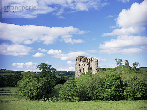 Clun Castle  Shropshire  England  Vereinigtes Königreich  Europa