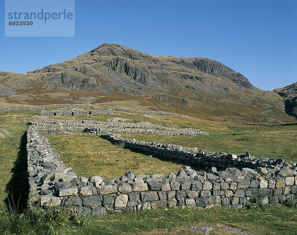 Hardknott römische Festung  Cumbria  England  Vereinigtes Königreich  Europa