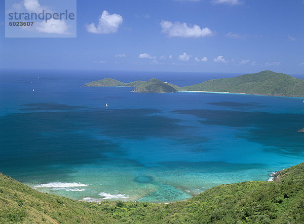 Luftbild von der North Sound  Virgin Gorda  britische Jungferninseln  Westindien  Caribbean  Mittelamerika