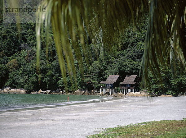 Strand bei den Pan Pacific Hotel  Pangkor Island  Malaysia  Südostasien  Asien
