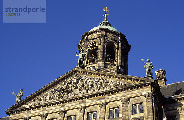 Detail Details Ausschnitt Ausschnitte Anschnitt Amsterdam Hauptstadt Europa Uhr Monarchie Palast Schloß Schlösser Dekoration