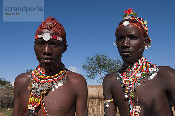 Samburu Stammesangehörigen  Loisaba Wildnis Conservancy  Laikipia  Kenia  Ostafrika  Afrika