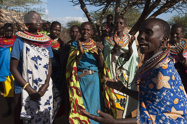 Samburu Frauen  Loisaba Wildnis Conservancy  Laikipia  Kenia  Ostafrika  Afrika