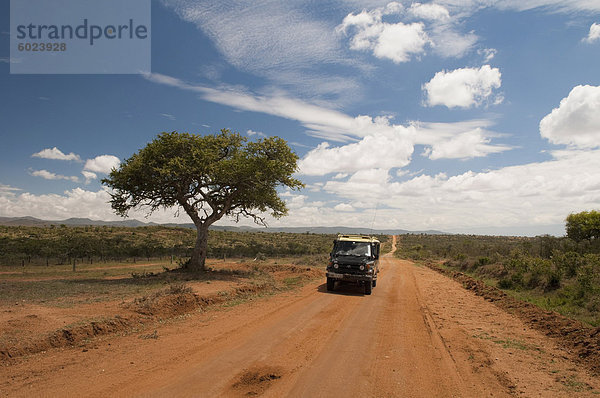 Geländewagen  Laikipia  Kenia  Ostafrika  Afrika