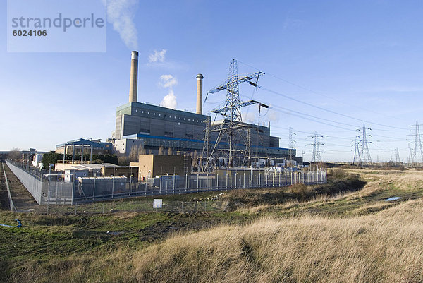 Ansicht Npower Kohle gefeuert-Kraftwerks in Tilbury  Essex  England  Vereinigtes Königreich  Europa