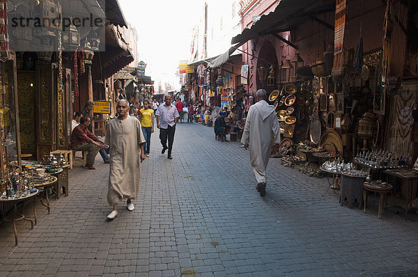 Medina Souk  Marrakesch  Marokko  Nordafrika  Afrika