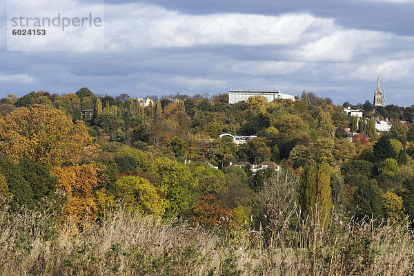 Ansicht mit Blick in Richtung Highgate von Hampstead Heath  London  England  Großbritannien  Europa