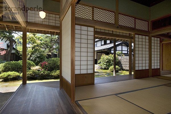 Wohnhaus Landschaft Garten Ansicht Asien Japan Samurai