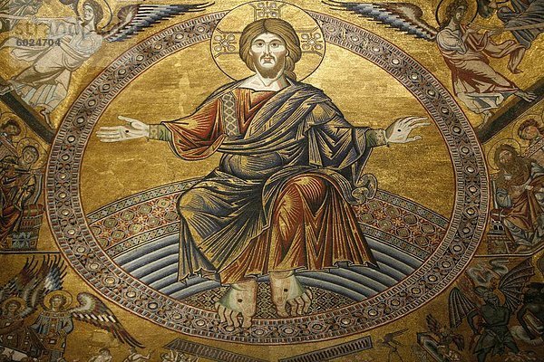 Mosaiken  die Darstellung des rechtskräftig  Baptisterium  Duomo Florenz  Toskana  Italien  Europas