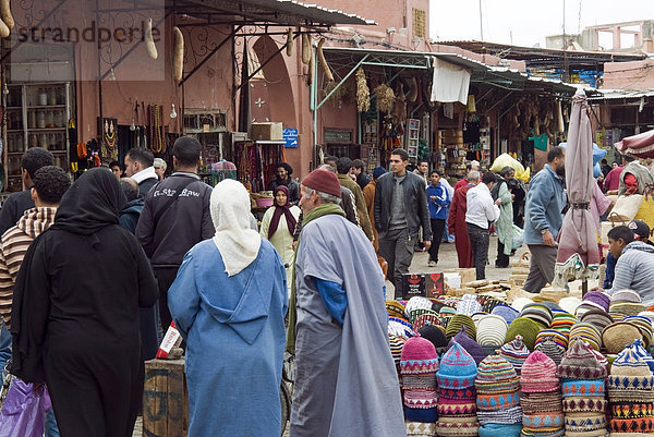 Der Souk  Marrakesch (Marrakech)  Marokko  Nordafrika  Afrika