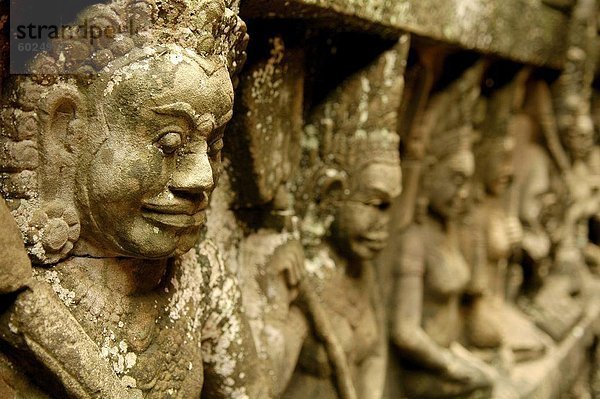 Dämon Statuen in Angkor  Siem Reap  Kambodscha  Indochina  Südostasien  Asien