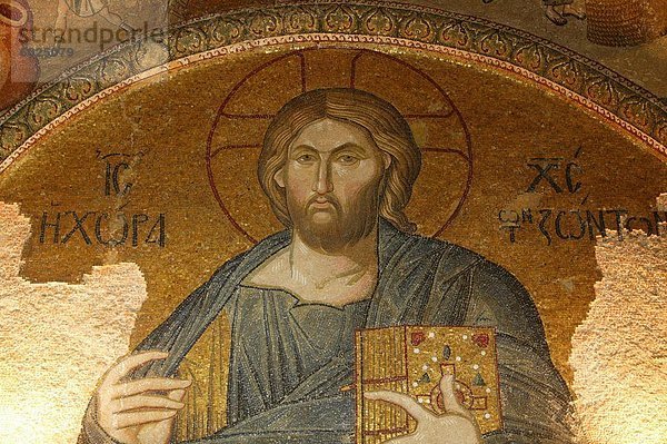 Dach Mosaik des Christus Pantokrator  Kirche von St. Saviour in Chora  Istanbul  Türkei  Europa