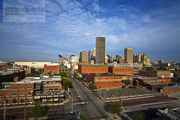 Oklahoma City gesehen aus Bricktown District  Oklahoma  Vereinigte Staaten  Nordamerika