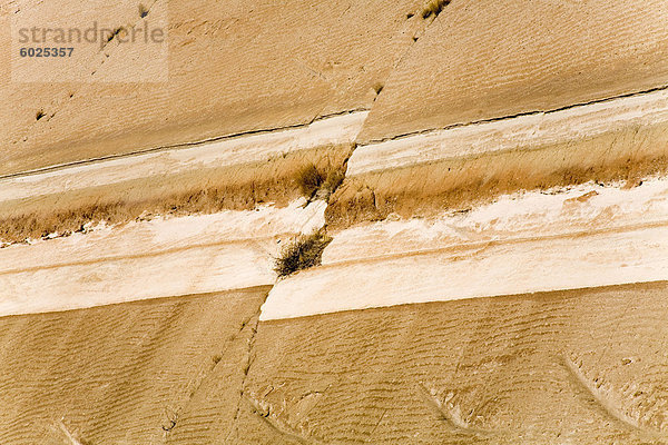 Bruchlinie Erdbeben in Roadcut  Interstate 40  Kingman  Arizona  Vereinigte Staaten von Amerika  Nordamerika