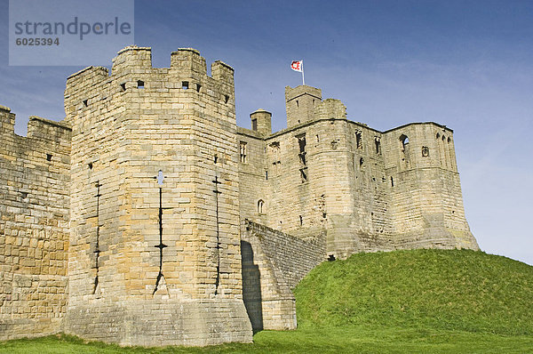 Warkworth Castle  Northumbria  England  Vereinigtes Königreich  Europa