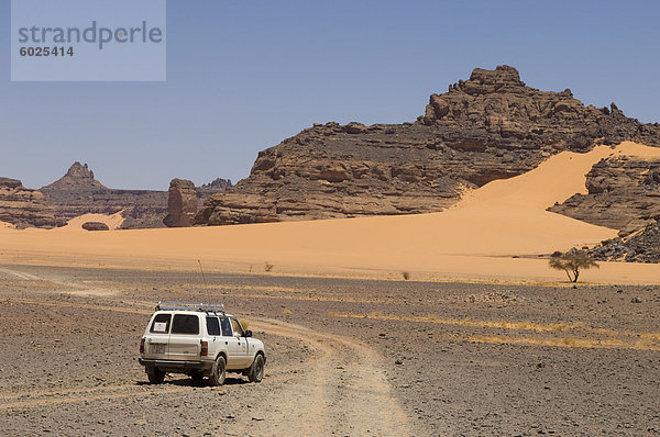 Wadi Teshuinat  Akakus  Sahara Wüste  Fessan  Libyen  Nordafrika  Afrika