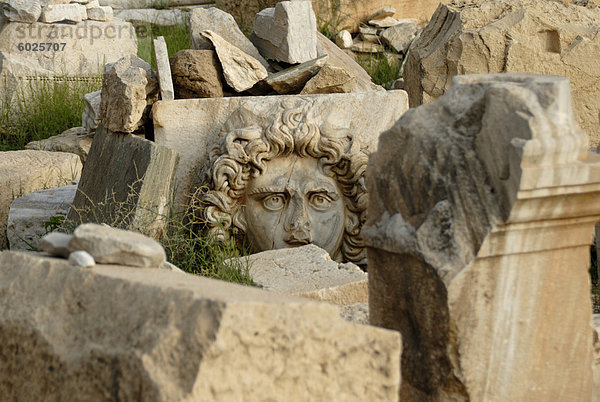 Severan Forum  Leptis Magna  UNESCO World Heritage Site  Libyen  Nordafrika  Afrika