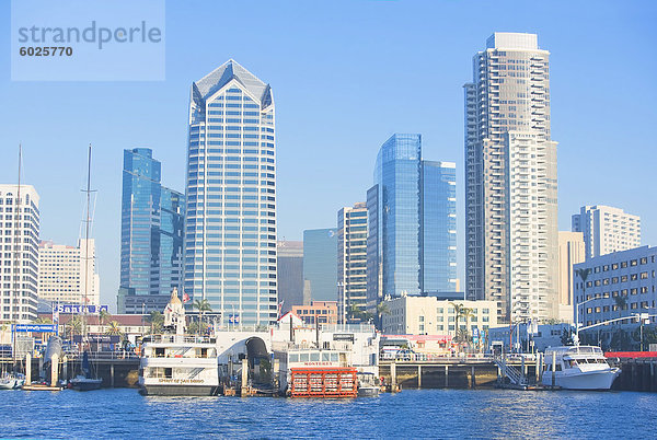 City Skyline und den Hafen  San Diego  California  Vereinigte Staaten von Amerika  Nordamerika