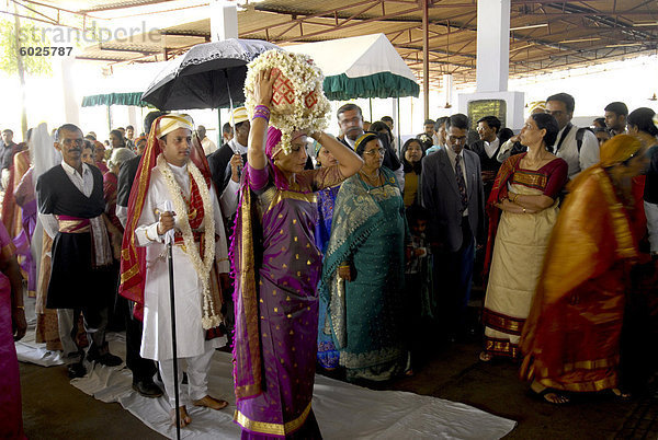 Traditionelle Hochzeit  Coorg  Karnataka  Indien  Asien