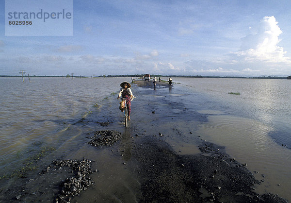 Überschwemmte Landschaft  Vietnam  Indochina  Südostasien  Asien