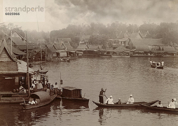 Chao-Phraya-Flusses in den 1890  Thailand  Südostasien  Asien