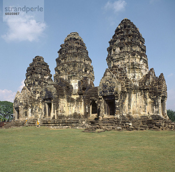 Die Khmer-Tempel von Phra Prang Sam Yod  Lopburi  Thailand  Südostasien  Asien