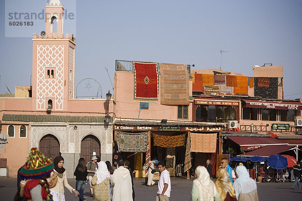 Teppich Shop  Jemaa el Fna  Marrakesch  Marokko  Nordafrika  Afrika