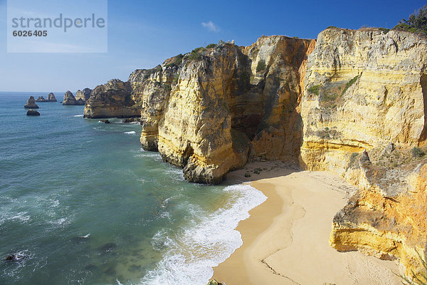 Dona Ana Strand und Küste  West-Algarve  Lagos  Algarve  Portugal  Europa